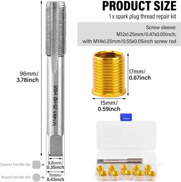Spark Plug Thread Repair Kit Kakalote Steel-1
