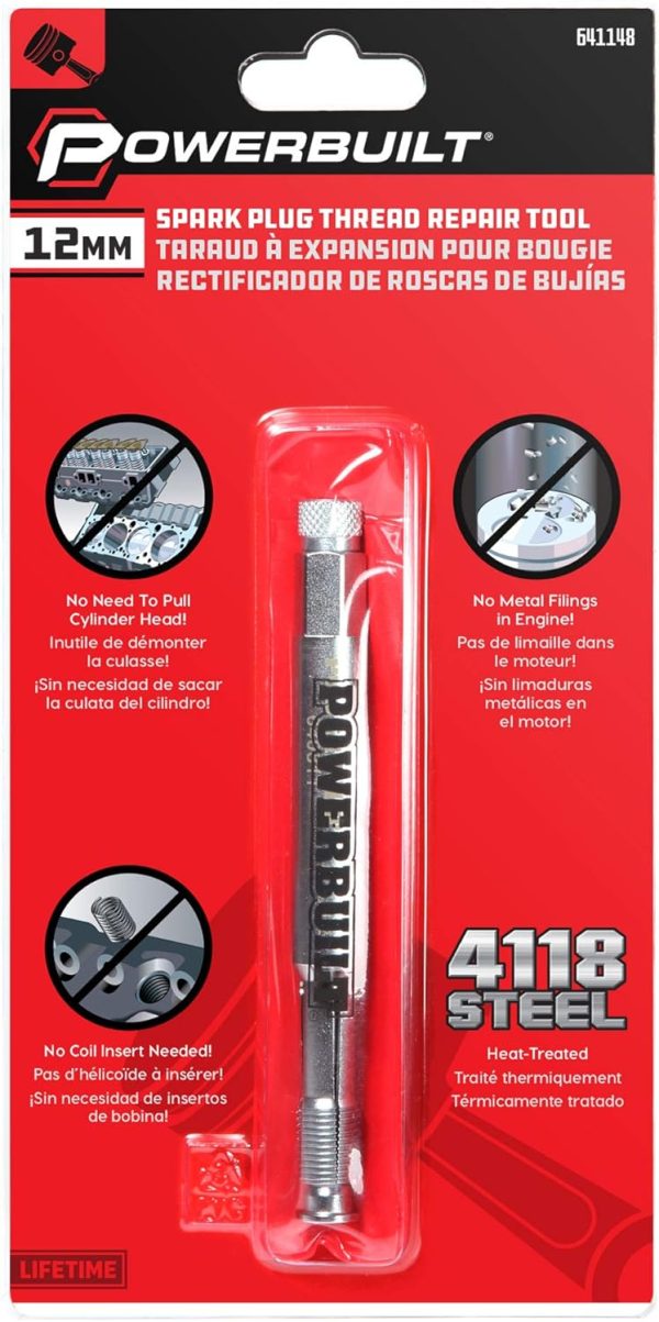Powerbuilt Back Tap Thread Repair Tool 12mm-6