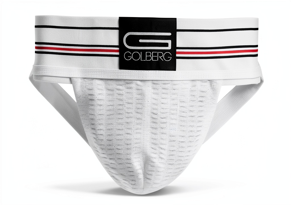 Athlete wearing GOLBERG Active White supporter during a workout