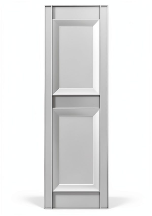 Ekena Millwork Custom Two Panel Raised Shutter White 14.75" x 65"-3