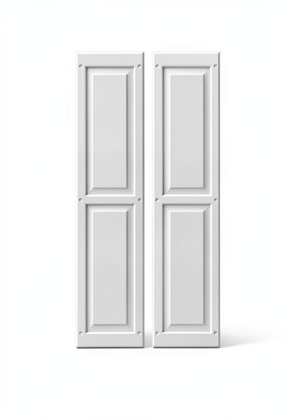 Shed Shutters Raised Panel 9in x 22in Paintable Pair Apple Outdoor-1