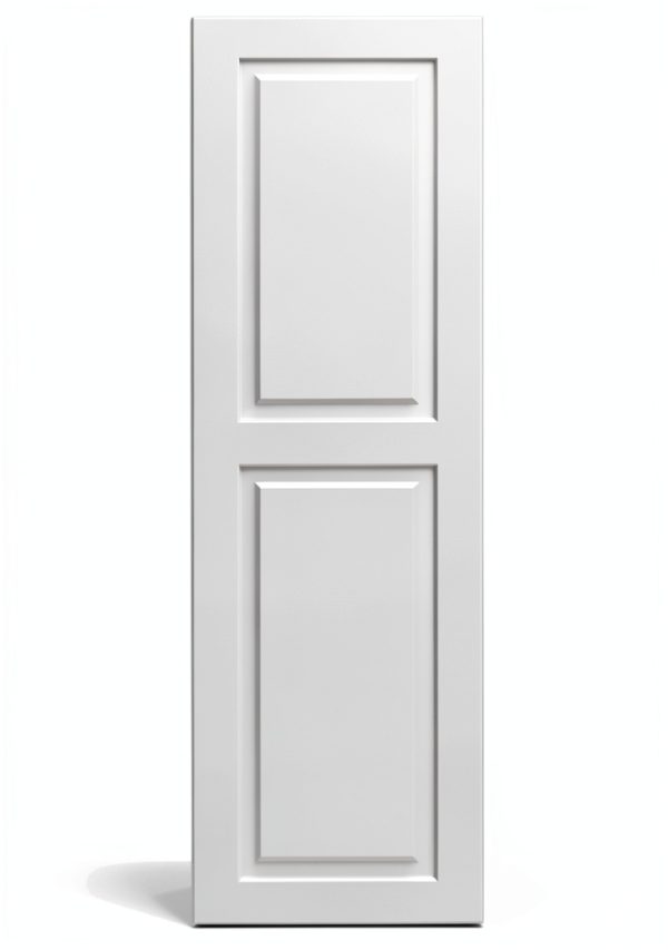 15"W x 36"H True Fit PVC Two Equal Raised Panel Shutters, Unfinished (Per Pair - Hardware Not Included)-4