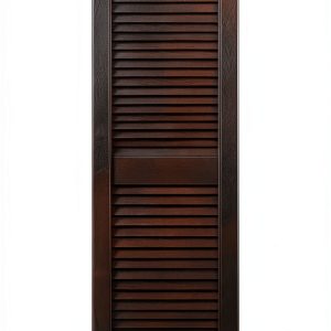 Plastic Development Group LSBLCK1447 14x47in Black Louvered Shutter-0