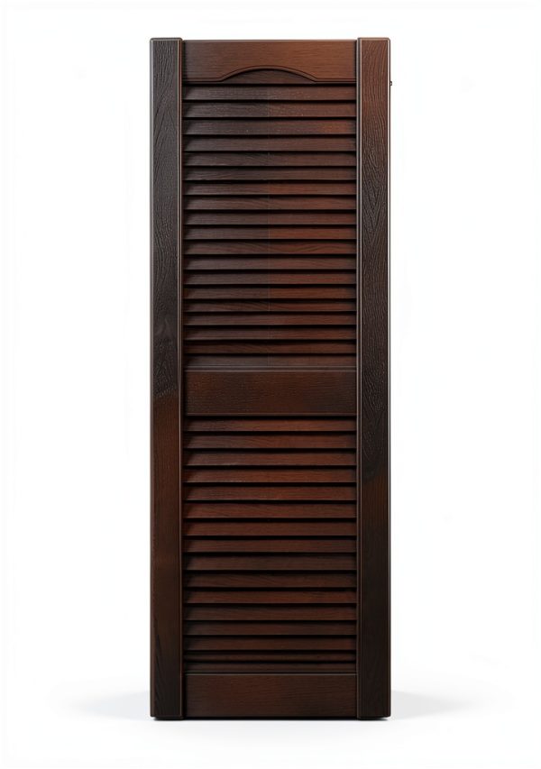 Plastic Development Group LSBLCK1447 14x47in Black Louvered Shutter-0