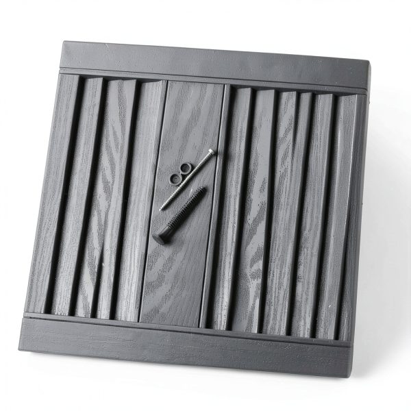 14.75 in. W x 67 in. H Builders Edge, Cottage Style, Raised Panel Shutters, Includes Matching Installation Spikes (Per Pair), 002 - Black-3