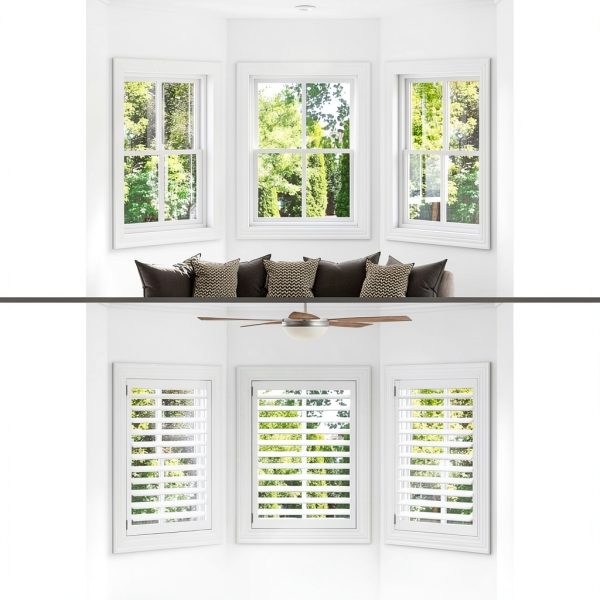 Shutter Works Plantation Shutters Indoor Waterproof Customizable Sizes-5