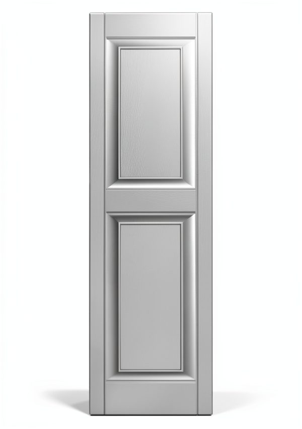 Ekena Millwork Custom Two-Panel Raised Vinyl Shutter White 14.75"x70"-0