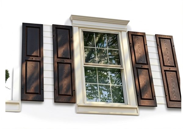 Ekena Millwork Custom Two-Panel Raised Vinyl Shutter White 14.75"x70"-2