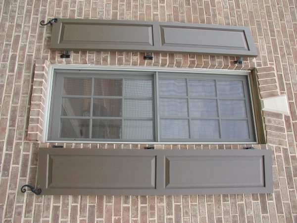 15"W x 36"H True Fit PVC Two Equal Raised Panel Shutters, Unfinished (Per Pair - Hardware Not Included)-10