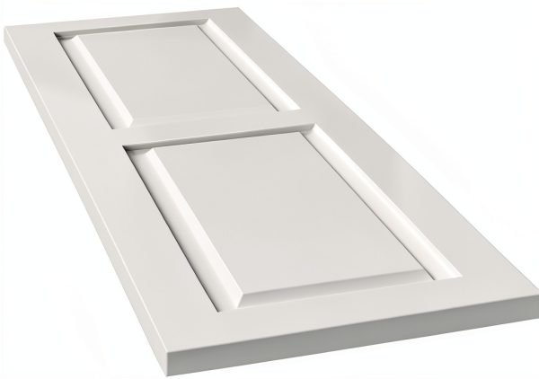 15"W x 36"H True Fit PVC Two Equal Raised Panel Shutters, Unfinished (Per Pair - Hardware Not Included)-8