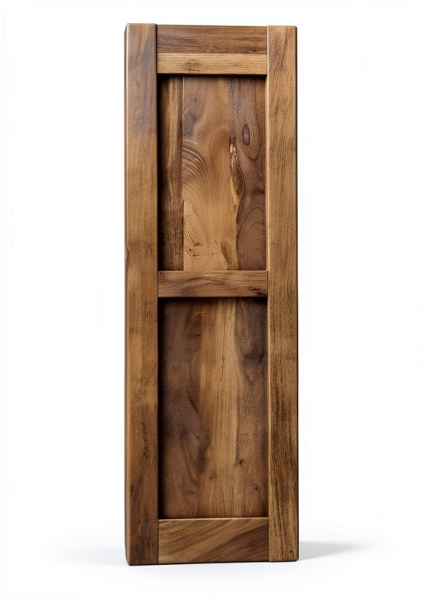 Americraft Exterior Real Wood Shutters 18"W x 64"H Two-Panel Raw-4