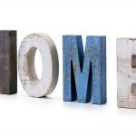 IRIS Rustic Wood Sign – Multicolor Freestanding Home Decor 16.5x5.9 in-0