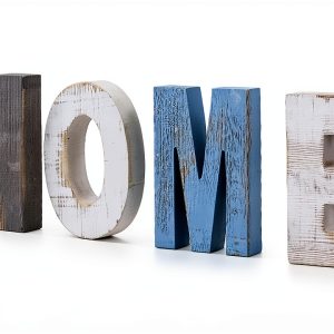 IRIS Rustic Wood Sign – Multicolor Freestanding Home Decor 16.5x5.9 in-0