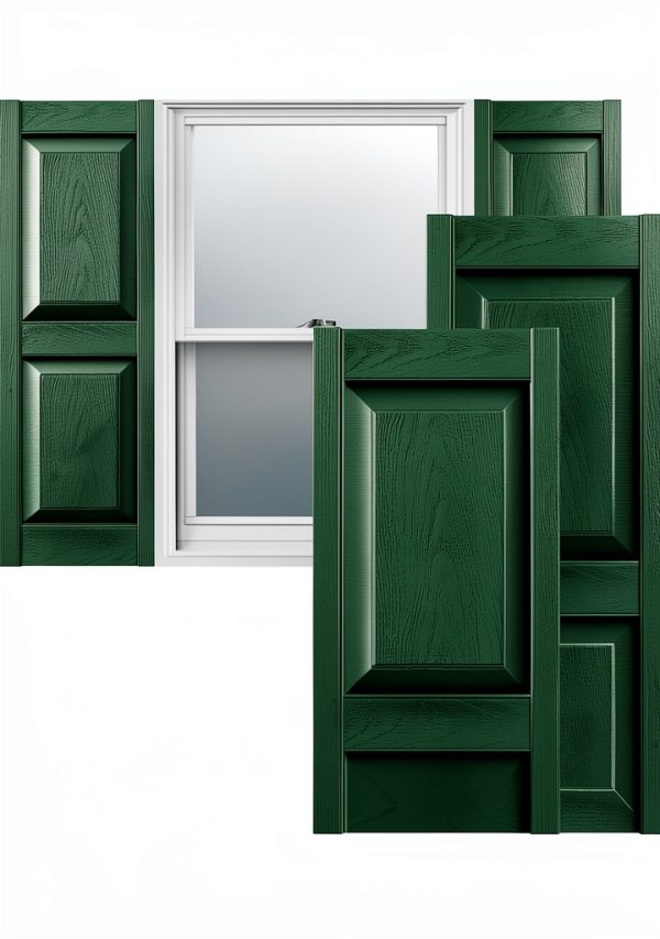 Ekena Millwork Vinyl Shutters LP2S14X05100MG Midnight Green 14.75 x 51-0